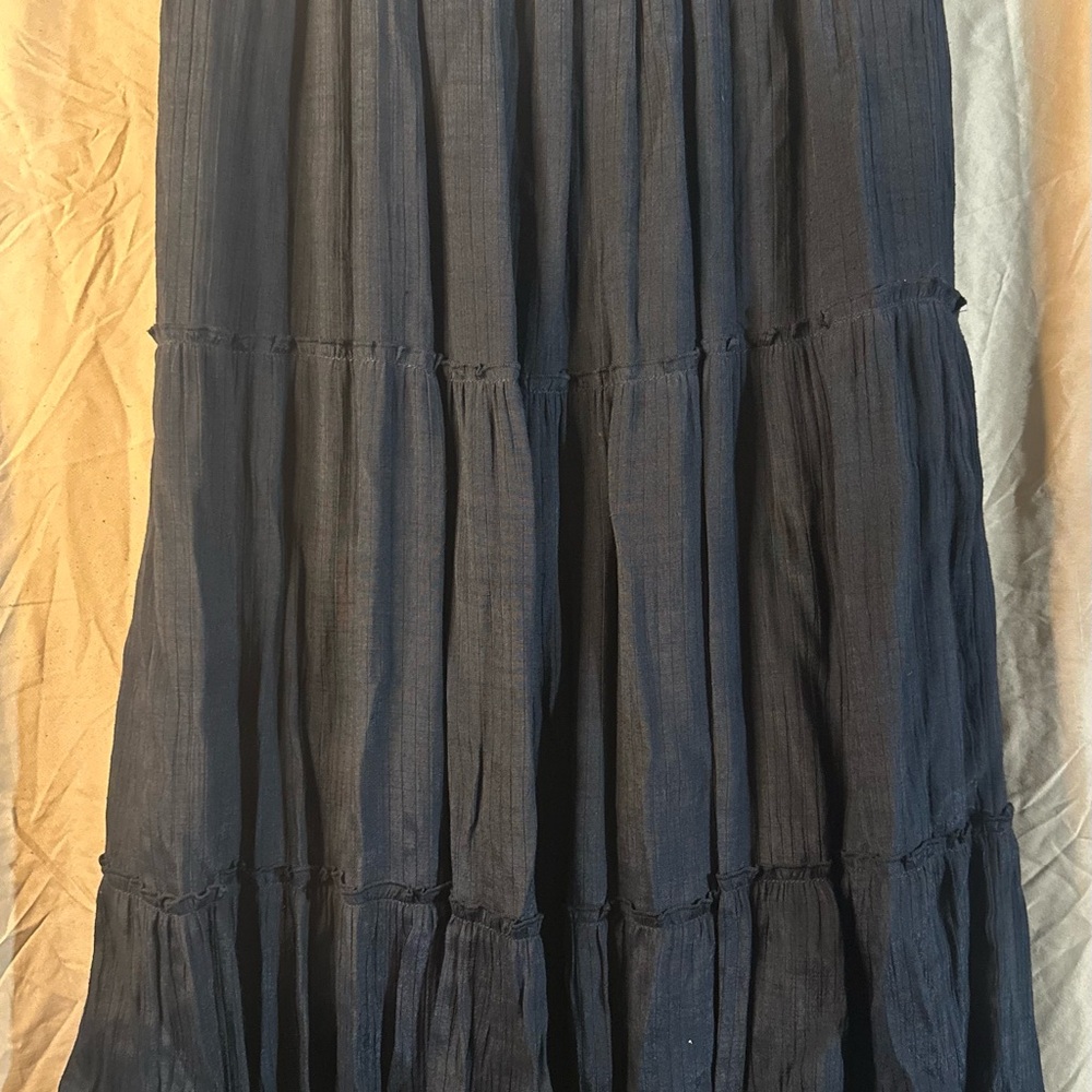 Wonderly black Tiered Maxi Skirt - Picture 2 of 3